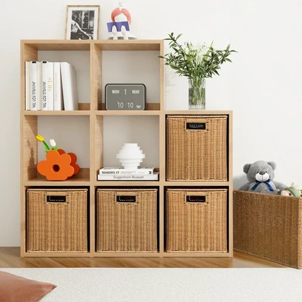 Handmade Wicker Storage Basket with Lid