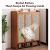 Bamboo Rattan Shoe Cabinet Multi Layer