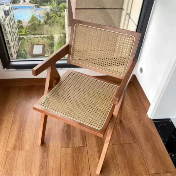 Solid Wood Rattan Dining Chair