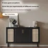 French Retro Rattan Sideboard Cabinet