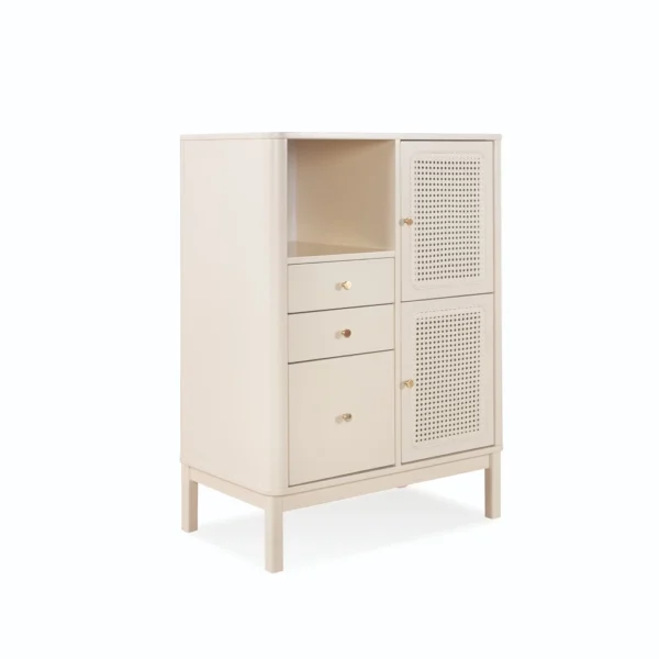 MODA Ivory Rattan Drawer Cabinet