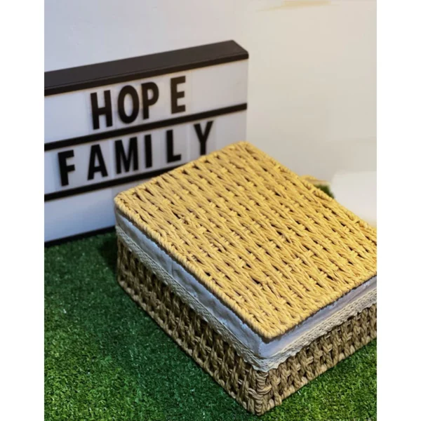 Fabric Lined Rattan Storage Box