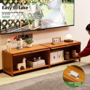 Bamboo Rattan TV Cabinet