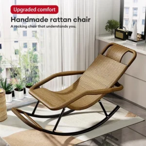 Rattan Rocking Lounge Chair