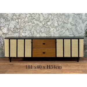 YG 91238 Rattan TV Cabinet L181cm W40cm H54cm