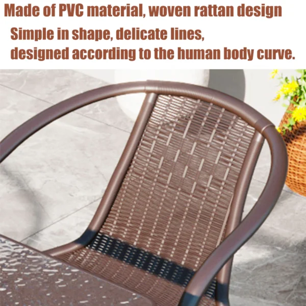 Heavy Duty Metal Rattan Chair