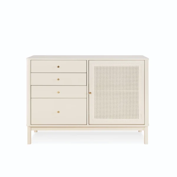 MODA Ivory Rattan Dresser Cabinet