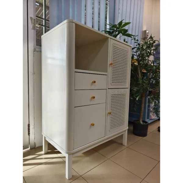 MODA Ivory Rattan Drawer Cabinet