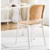 Random Stackable Rattan Plastic Dining Chair