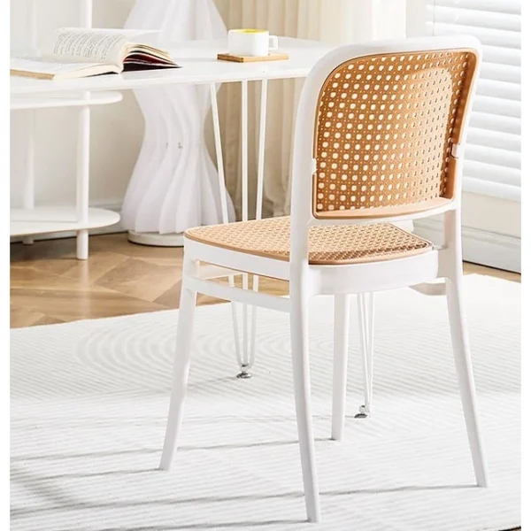 Random Stackable Rattan Plastic Dining Chair