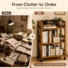 Bamboo Rattan Trolley Storage Rack