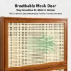 Bamboo Rattan Bookshelf Storage Cabinet