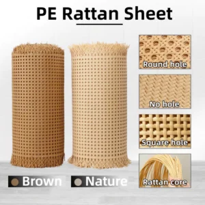 Random PE Rattan Webbing Sheet Roll 200cm x 40cm