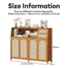 Bamboo Rattan itchen Cabinet 120cm