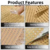 Random PE Rattan Webbing Sheet Roll 200cm x 40cm