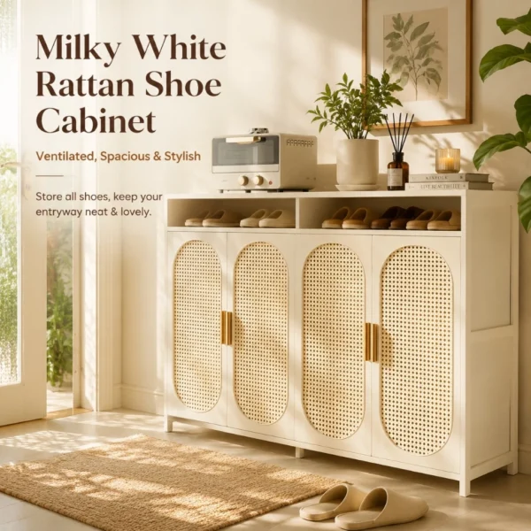 Rattan Bamboo Shoe Cabinet