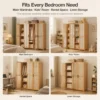 Rattan Wardrobe Clothes Storage Cabinet