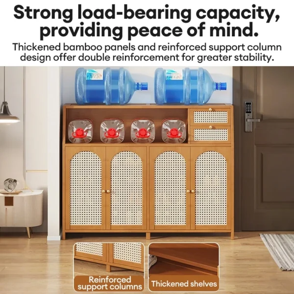 Bamboo Rattan itchen Cabinet 120cm