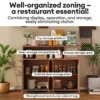 Bamboo Rattan itchen Cabinet 120cm