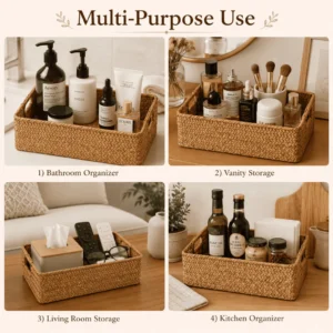 Hand Woven Seagrass Storage Basket