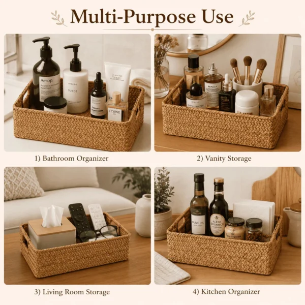 Hand Woven Seagrass Storage Basket
