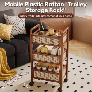 SUNNY Rattan Trolley Cart 35 50CM