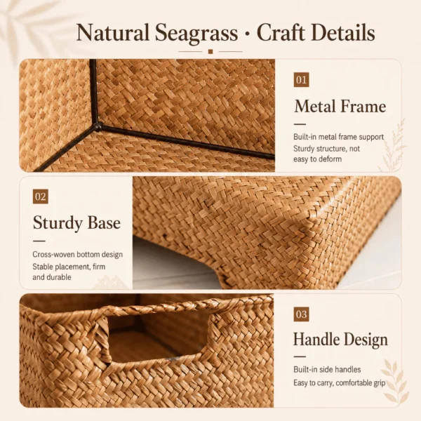 Hand Woven Seagrass Storage Basket