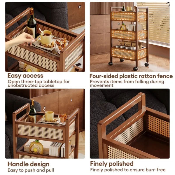 SUNNY Rattan Trolley Cart 35 50CM