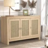 Jolene 3 Door Rattan Sideboard Cabinet