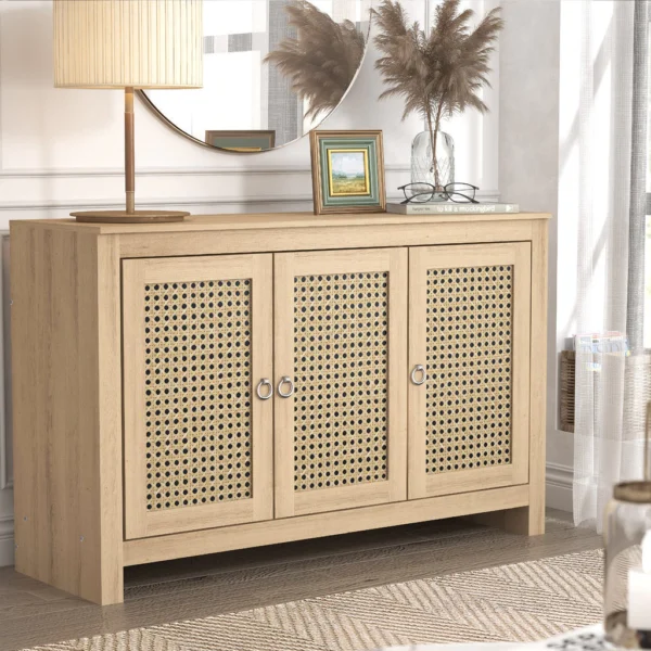 Jolene 3 Door Rattan Sideboard Cabinet
