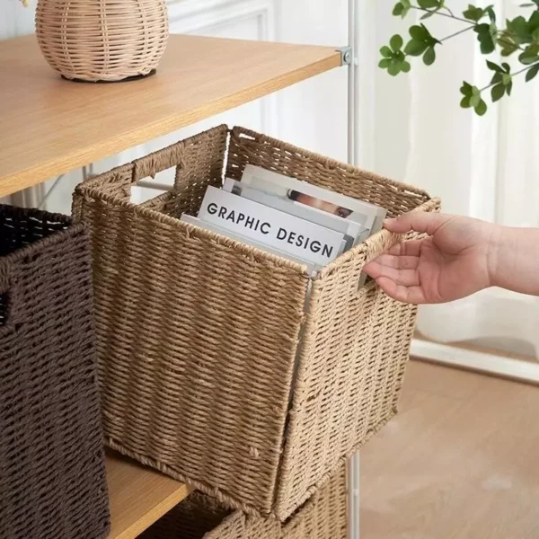 Rattan Woven Foldable Storage Basket
