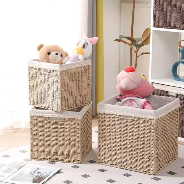 Rattan Woven Foldable Storage Basket
