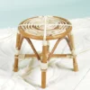 Round Rattan Woven Stool W30cm H30cm