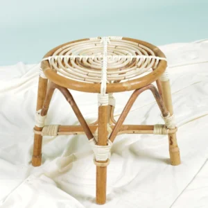 Round Rattan Woven Stool W30cm H30cm